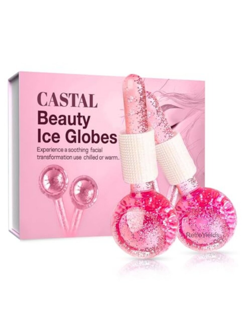 Ice Globes for Face 2Pcs Freezer Safe Skin Tightening Anti-Aging